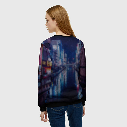 Женский свитшот Девушка с разбитым сердцем / 3D-Черный – фото 4