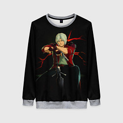 Свитшот женский Дьявол может плакать - Dmc данте на чиле, цвет: 3D-меланж