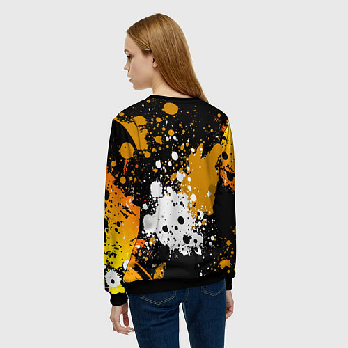 Женский свитшот Тралалера Тралала брейнрот мем - Акула в кроссовка / 3D-Черный – фото 4