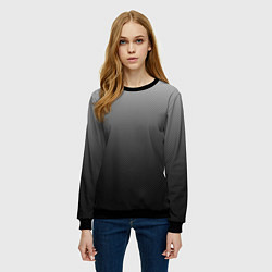 Свитшот женский Текстурированный градиент тёмно-серый, цвет: 3D-черный — фото 2