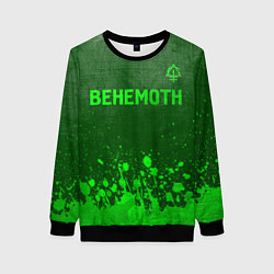 Свитшот женский Behemoth - green gradient посередине, цвет: 3D-черный