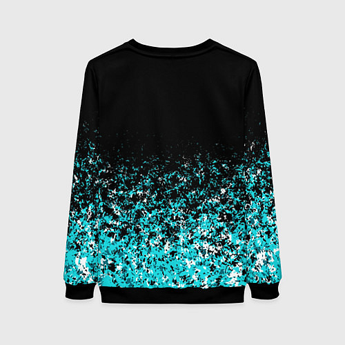 Женский свитшот Sport чёрно-голубой пятнистый / 3D-Черный – фото 2