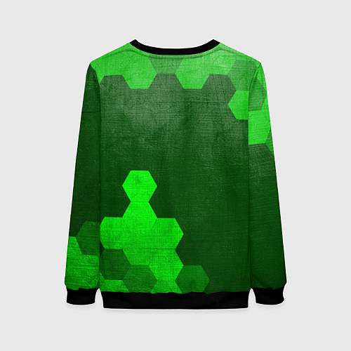 Женский свитшот Honda - green gradient вертикально / 3D-Черный – фото 2