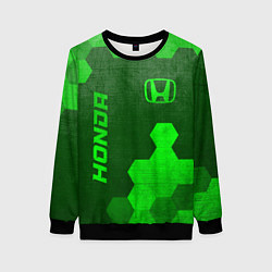 Женский свитшот Honda - green gradient вертикально
