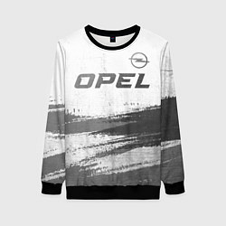 Свитшот женский Opel - white gradient посередине, цвет: 3D-черный