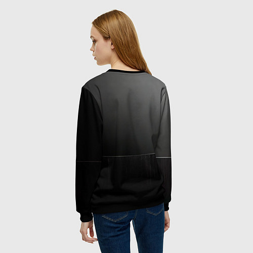 Женский свитшот Кот в капюшоне, окак, мем / 3D-Черный – фото 4
