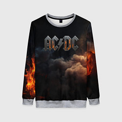 Женский свитшот ACDC металлический лого
