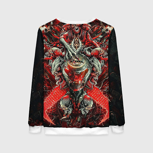 Женский свитшот Doom постер к игре / 3D-Белый – фото 2