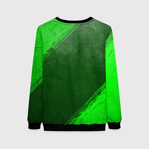 Женский свитшот Disturbed - green gradient / 3D-Черный – фото 2
