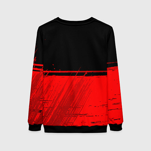 Женский свитшот Die Antwoord - red gradient посередине / 3D-Черный – фото 2