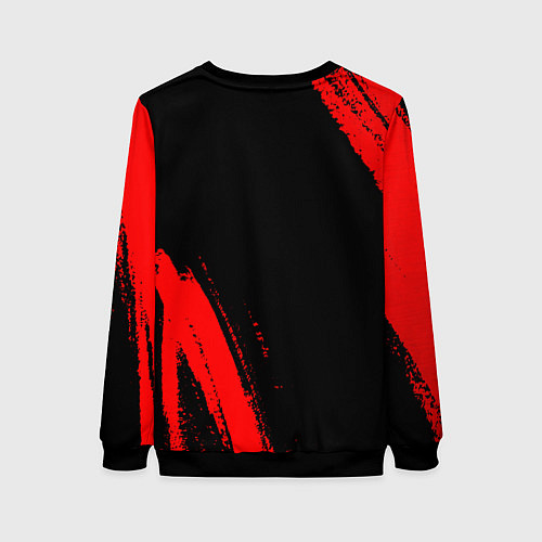 Женский свитшот Twenty One Pilots - red gradient вертикально / 3D-Черный – фото 2