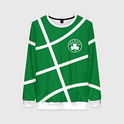 Свитшот женский Boston Celtics green, цвет: 3D-белый