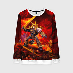 Свитшот женский Робаут Жиллиман - примарх Ультрамаринов, цвет: 3D-белый