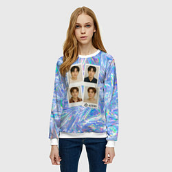 Свитшот женский Astro четыре фото, цвет: 3D-белый — фото 2