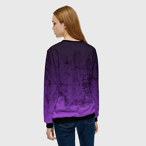 Женский свитшот Lazarus: Violet Pattern / 3D-Черный – фото 4