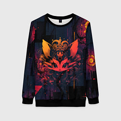 Свитшот женский Магический лисёнок, цвет: 3D-черный