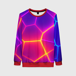 Женский свитшот Синие плиты с фиолетовым свечением