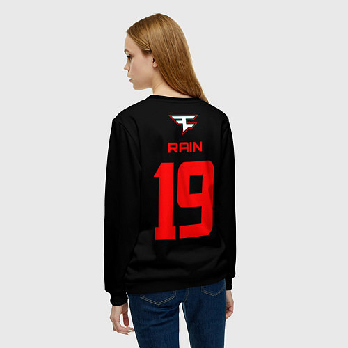 Женский свитшот FaZe Clan - Rain 19 / 3D-Черный – фото 4