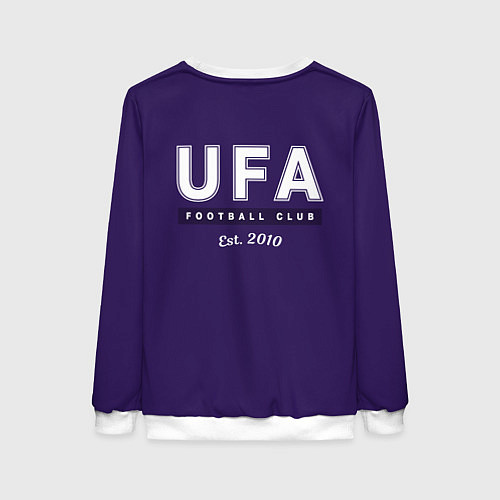 Женский свитшот FC Ufa - football / 3D-Белый – фото 2