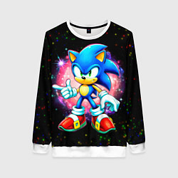 Свитшот женский Sonic in space, цвет: 3D-белый
