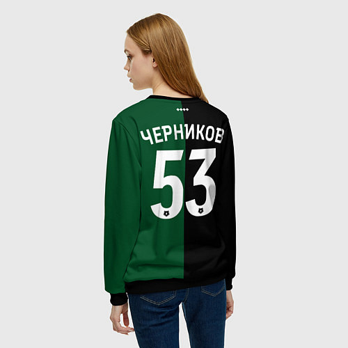 Женский свитшот Черников - ФК Краснодар / 3D-Черный – фото 4