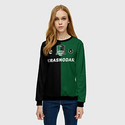 Свитшот женский Krasnodar football, цвет: 3D-черный — фото 2