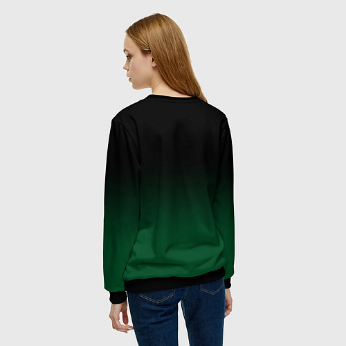 Женский свитшот ФК Краснодар - градиент / 3D-Черный – фото 4
