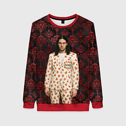 Свитшот женский Bones в костюме с розами, цвет: 3D-красный