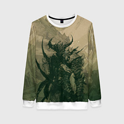 Свитшот женский Драконий всадник, цвет: 3D-белый