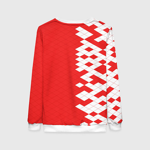 Женский свитшот ФК Спартак Москва текстура / 3D-Белый – фото 2