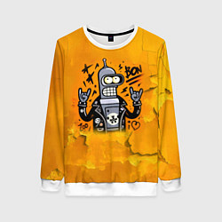 Свитшот женский Cool Bender - graffiti, цвет: 3D-белый