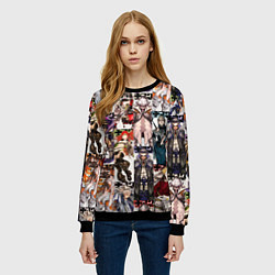 Свитшот женский Гачиакута герои, цвет: 3D-черный — фото 2