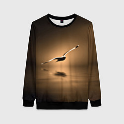 Свитшот женский Летящая птица, цвет: 3D-черный
