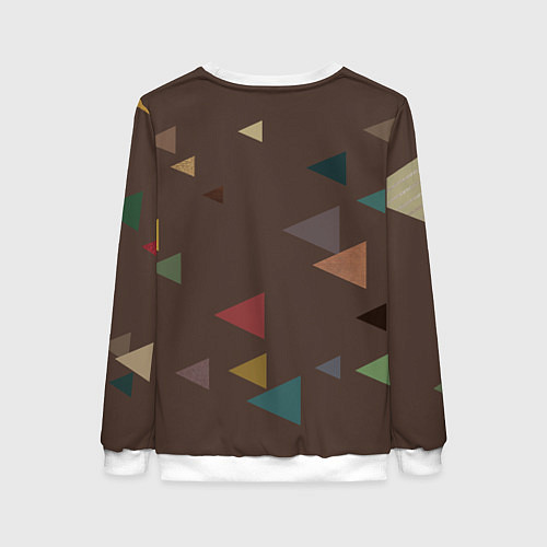 Женский свитшот Осень палитра глубокий лес / 3D-Белый – фото 2