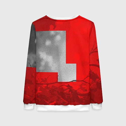 Женский свитшот Бурый резвый кролик / 3D-Белый – фото 2