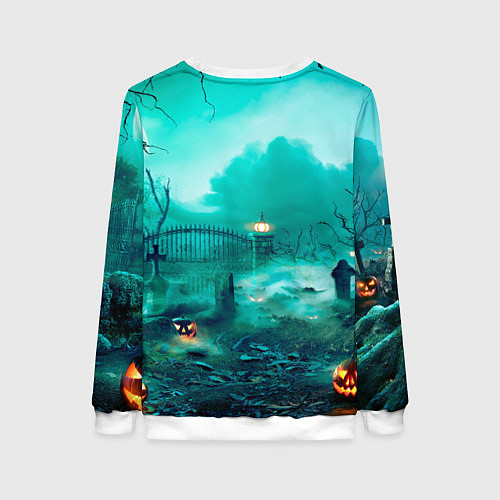 Женский свитшот Bones в стиле хоррор куклы / 3D-Белый – фото 2
