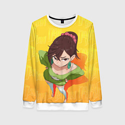 Свитшот женский Дандадан - Момочка, цвет: 3D-белый
