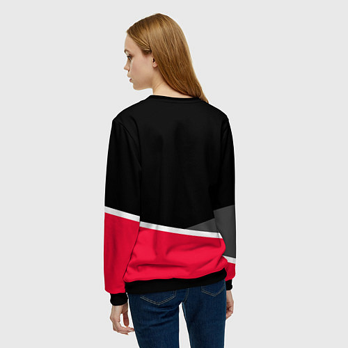 Женский свитшот Хьюстон Рокетс - линии / 3D-Черный – фото 4