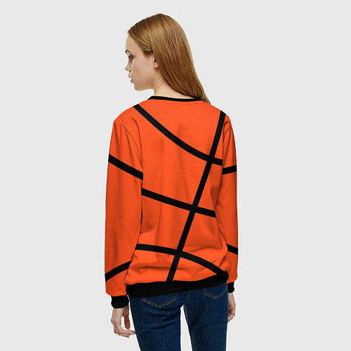 Женский свитшот Майами Хит - баскетболная разметка / 3D-Черный – фото 4