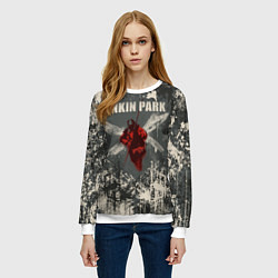 Свитшот женский Linkin Park - Hybrid Theory, цвет: 3D-белый — фото 2