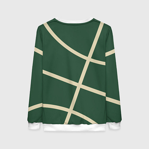 Женский свитшот Милуоки Бакс - баскетбольные линии / 3D-Белый – фото 2