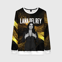 Свитшот женский Lana Del Rey в черном платье, цвет: 3D-белый