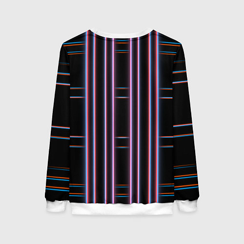 Женский свитшот Neon red blue black / 3D-Белый – фото 2