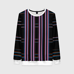 Свитшот женский Neon red blue black, цвет: 3D-белый