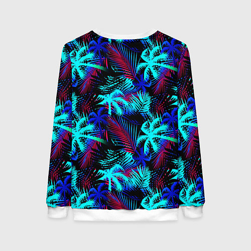 Женский свитшот Palm blue light blue / 3D-Белый – фото 2