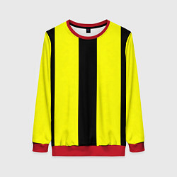 Свитшот женский Color yellow black line, цвет: 3D-красный