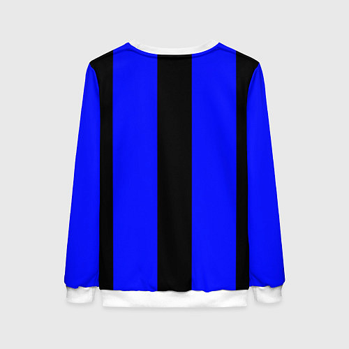 Женский свитшот Color blue black stripes / 3D-Белый – фото 2