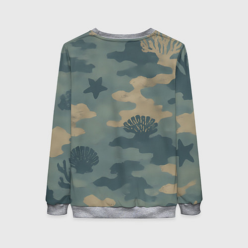 Женский свитшот ВМФ и большой якорь / 3D-Меланж – фото 2