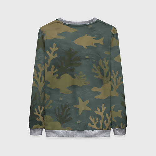 Женский свитшот ВМФ волк пехотинец / 3D-Меланж – фото 2