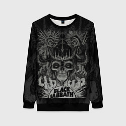 Свитшот женский Black Sabbath death skull, цвет: 3D-черный